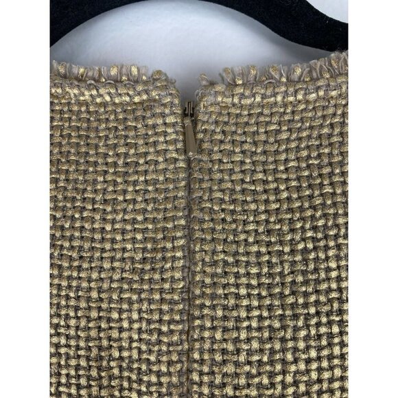 Banana Republic Womens Gold Blouse Size S Weave Textured Metallic Shell Top - Picture 6 of 8